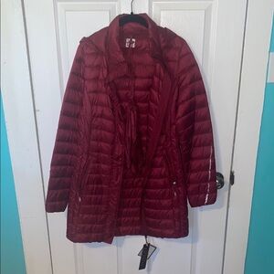 Women's ruby red Puffer Jacket